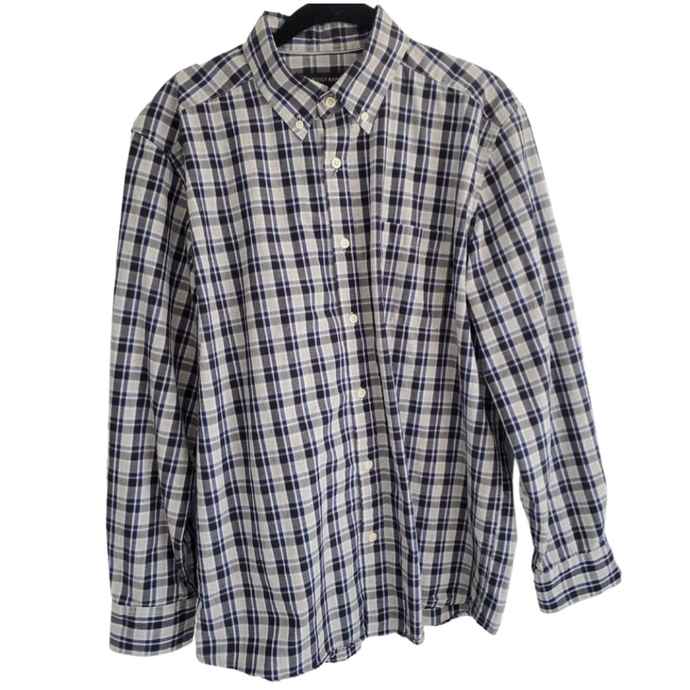 Tricots St Raphael Plaid Button Up Dress Shirt
